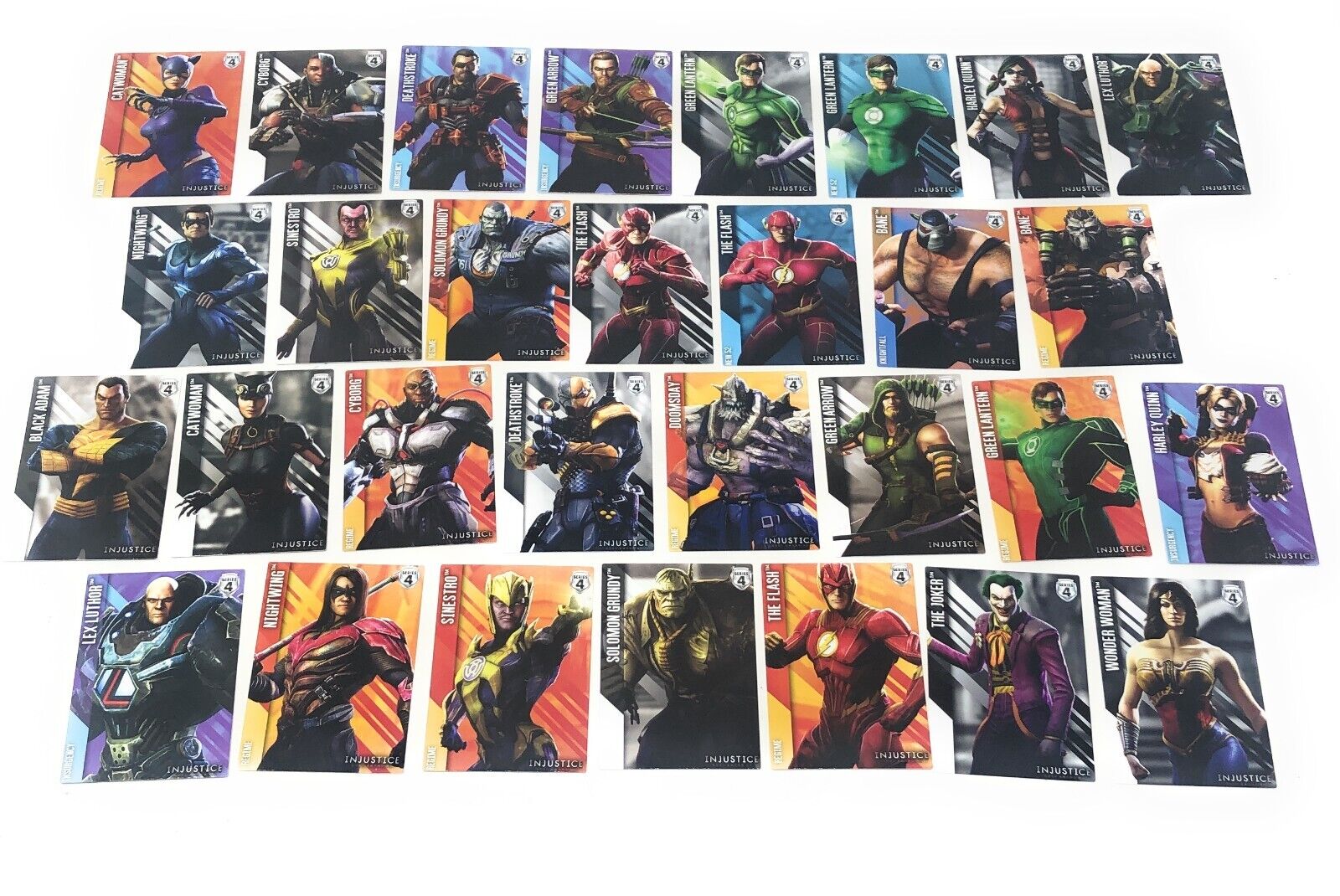 DC Injustice Cards:  30x Common Bronze/Silver Set (Non-Foil, Series 4) Arcade