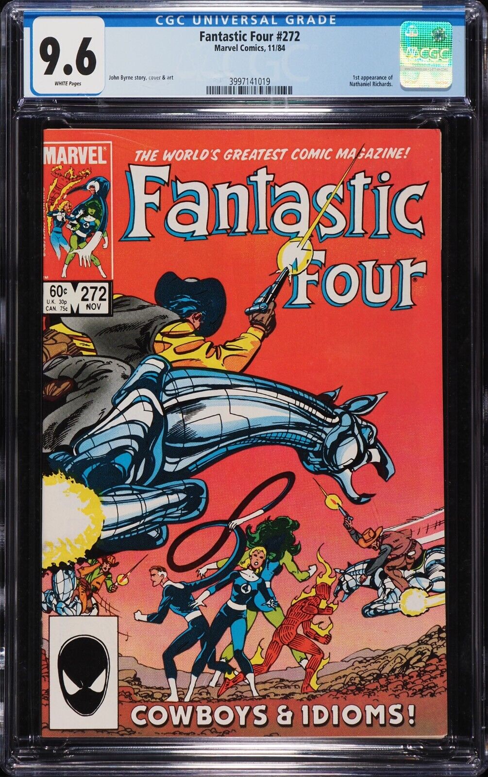 Fantastic Four #272 1984 CGC 9.6 Newsstand 1st Nathan Richards Marvel Comics