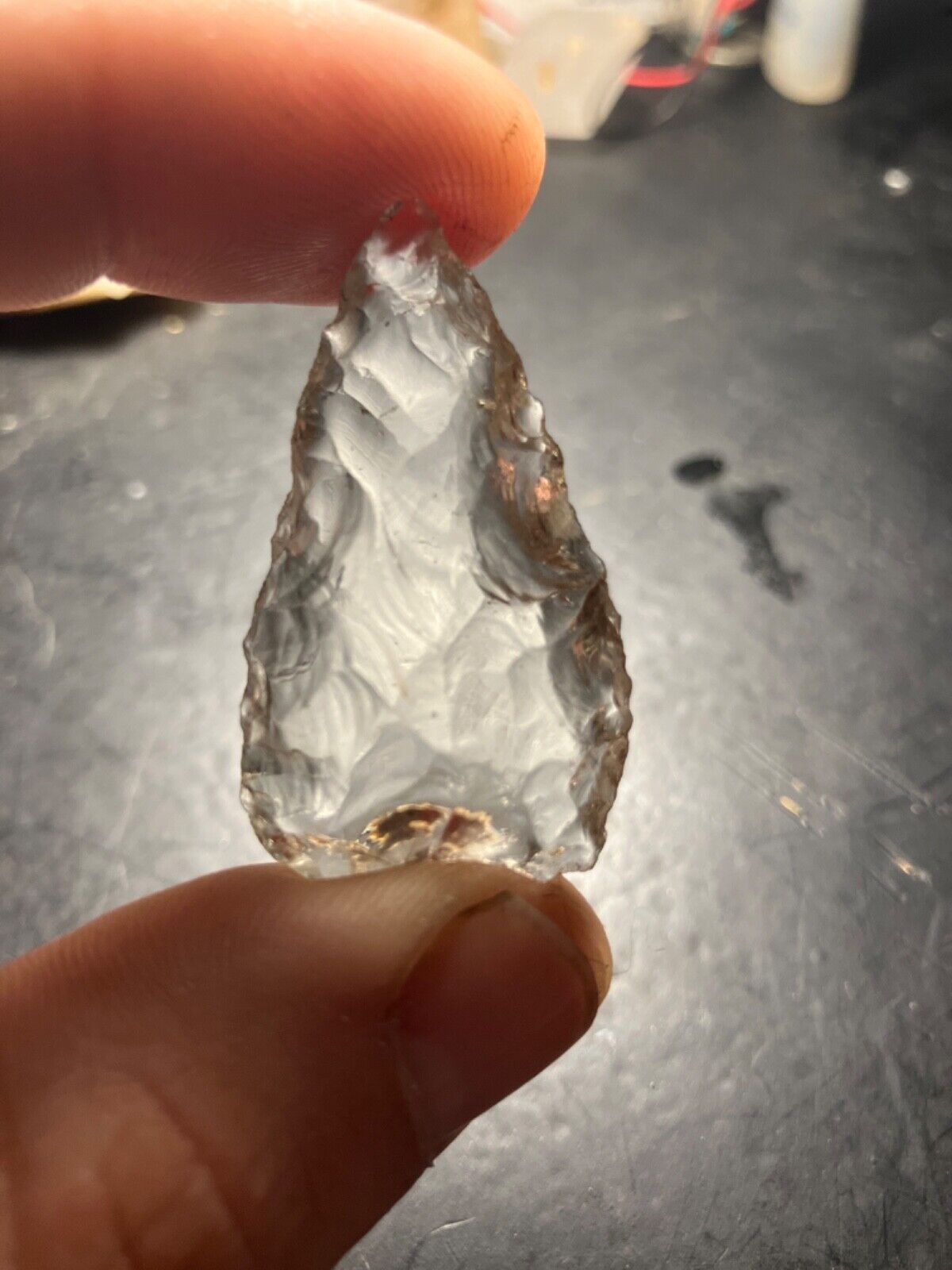 ancient native american crystal clovis arrowhead
