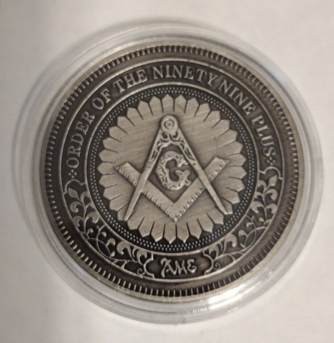 Silver Freemason Coin Knights Templar Master Mason Knights Hospitaller Coin