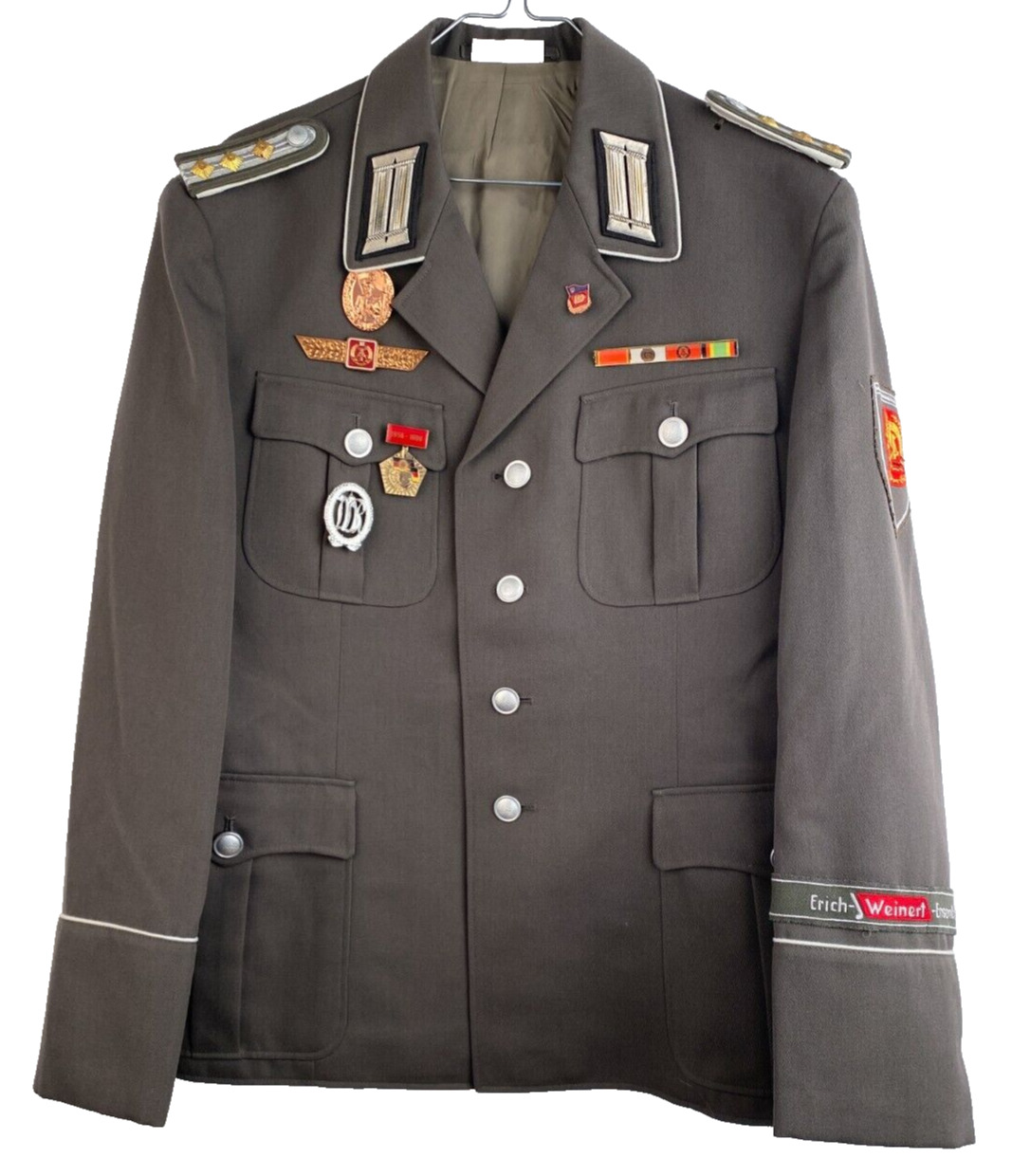 Vintage East German Officer Military Uniform Erich Weinert Ensemble Band
