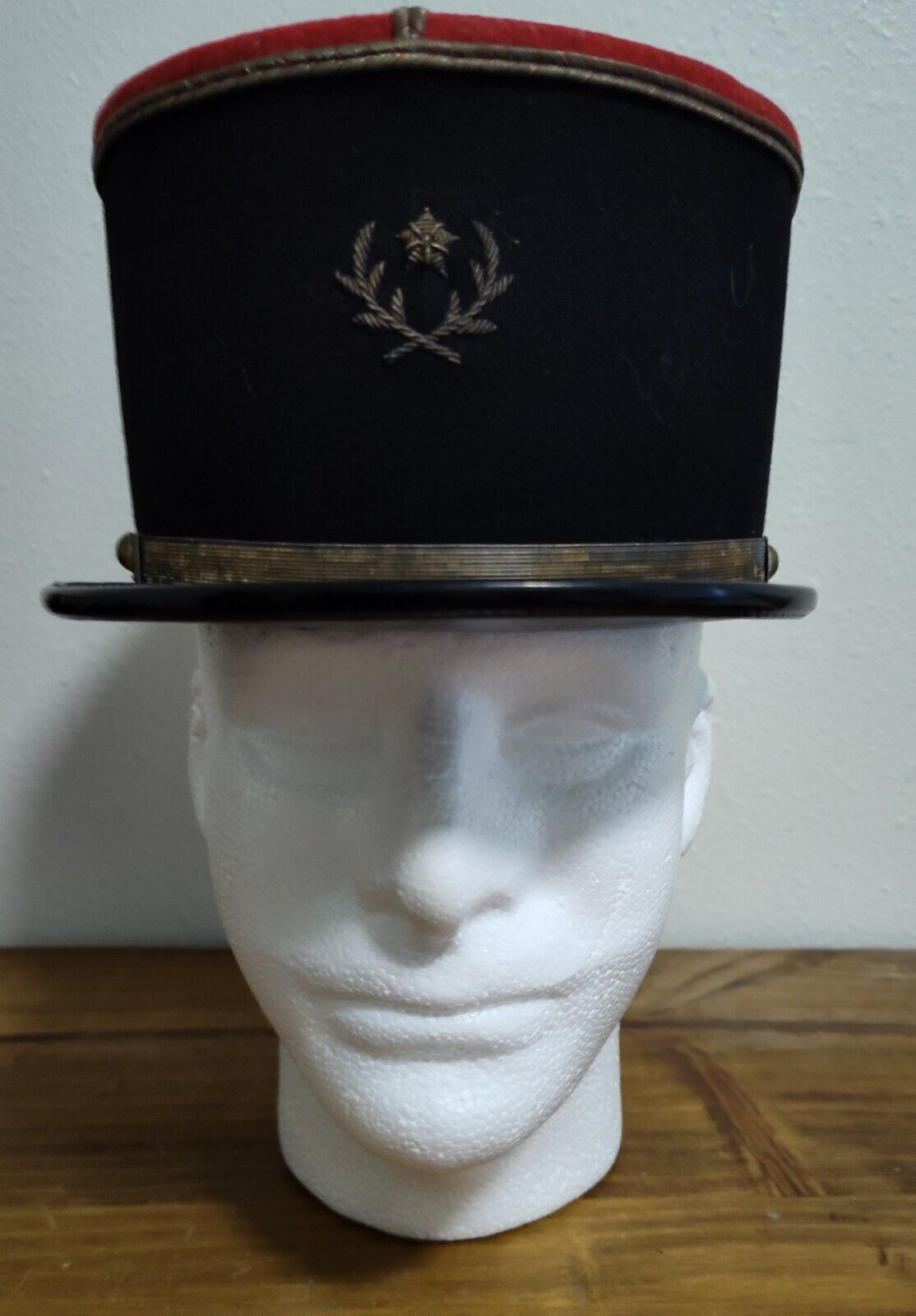 Post World War 1 French France Army Officer Kept Visor Hat 