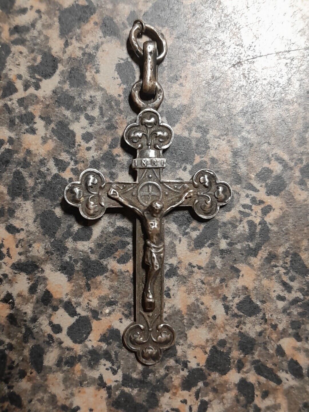 Vintage Jesus Christ Crucifix Inri Medal 