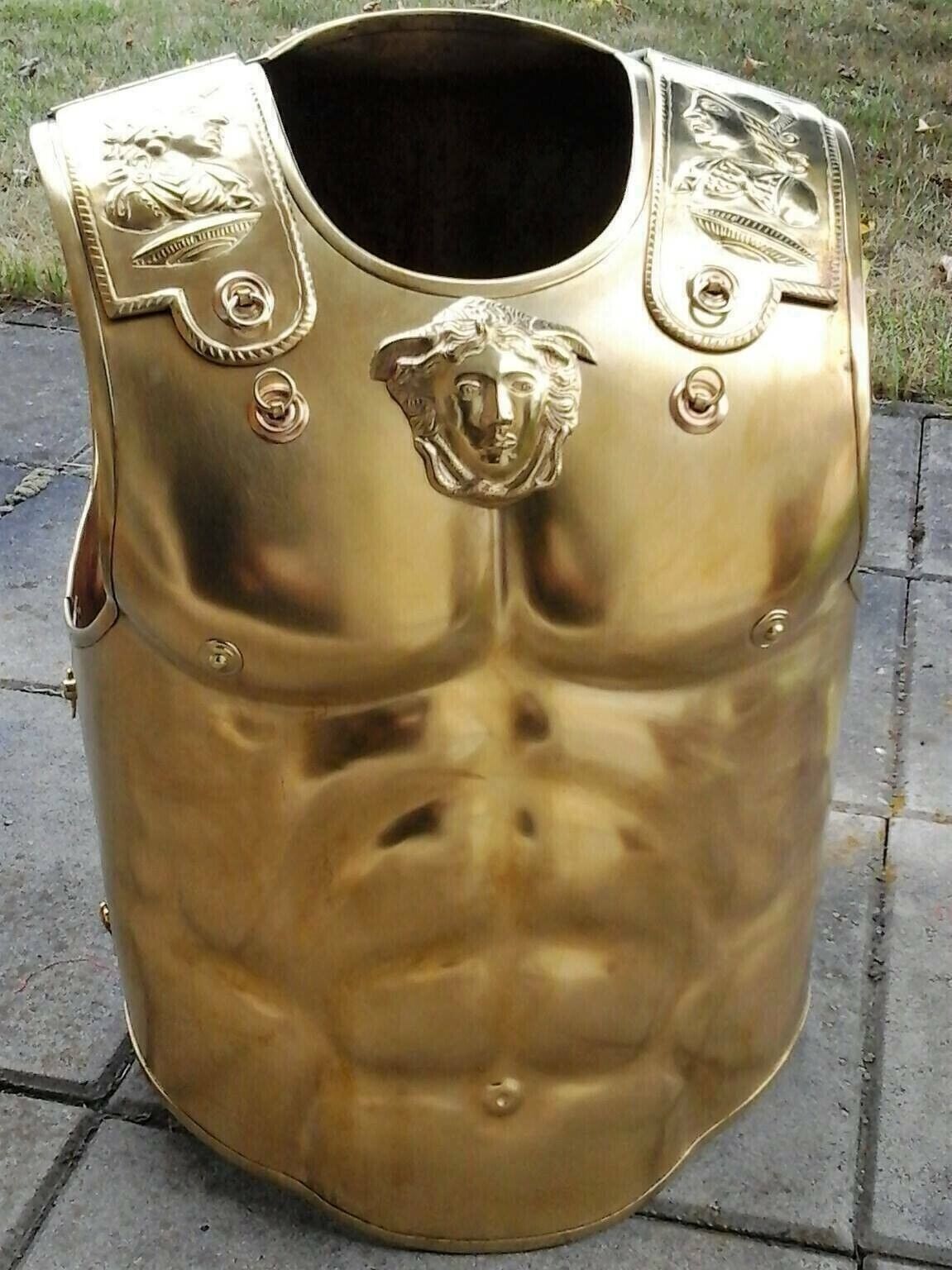 Medieval Roman Muscle Armor Cuirass Jacket Greek Knight 18 Gauge Steel Halloween