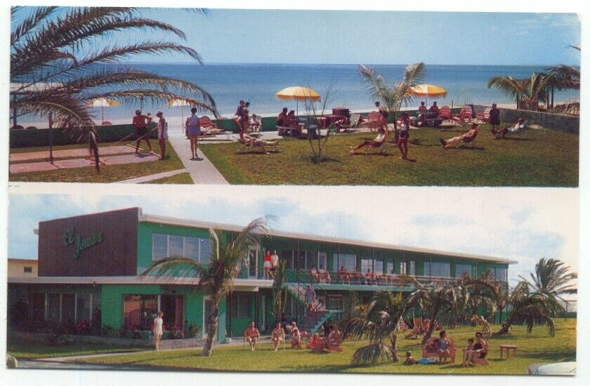 St. Petersburg Beach FL El Jomar Resort Living Hotel rooms Postcard Florida