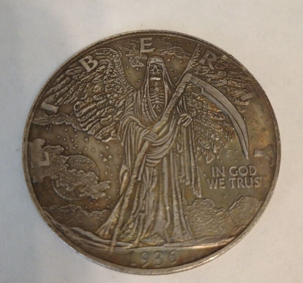 Masonic Coin Grim Reaper Freemason Coin Memento Mori Coin Master Mason Bellum 