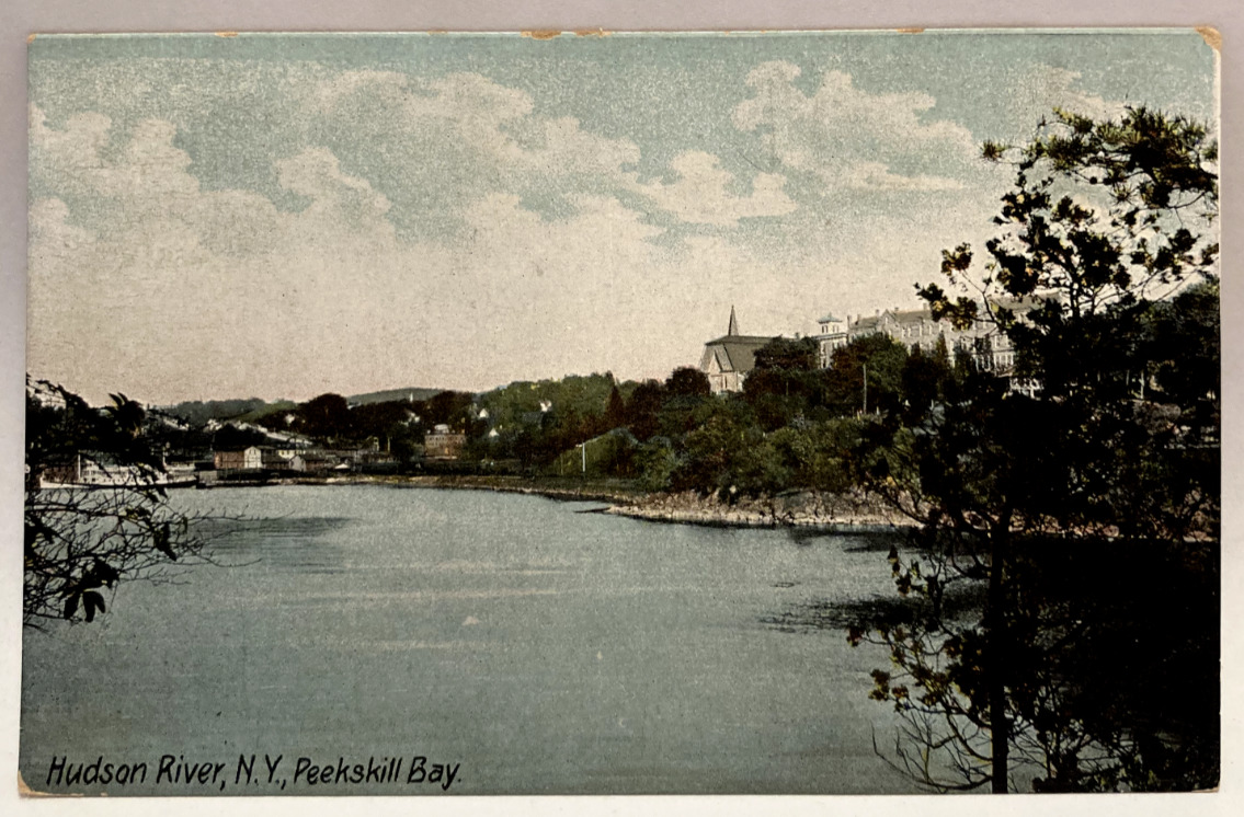 Hudson River, Peekskill Bay, New York NY Vintage Postcard