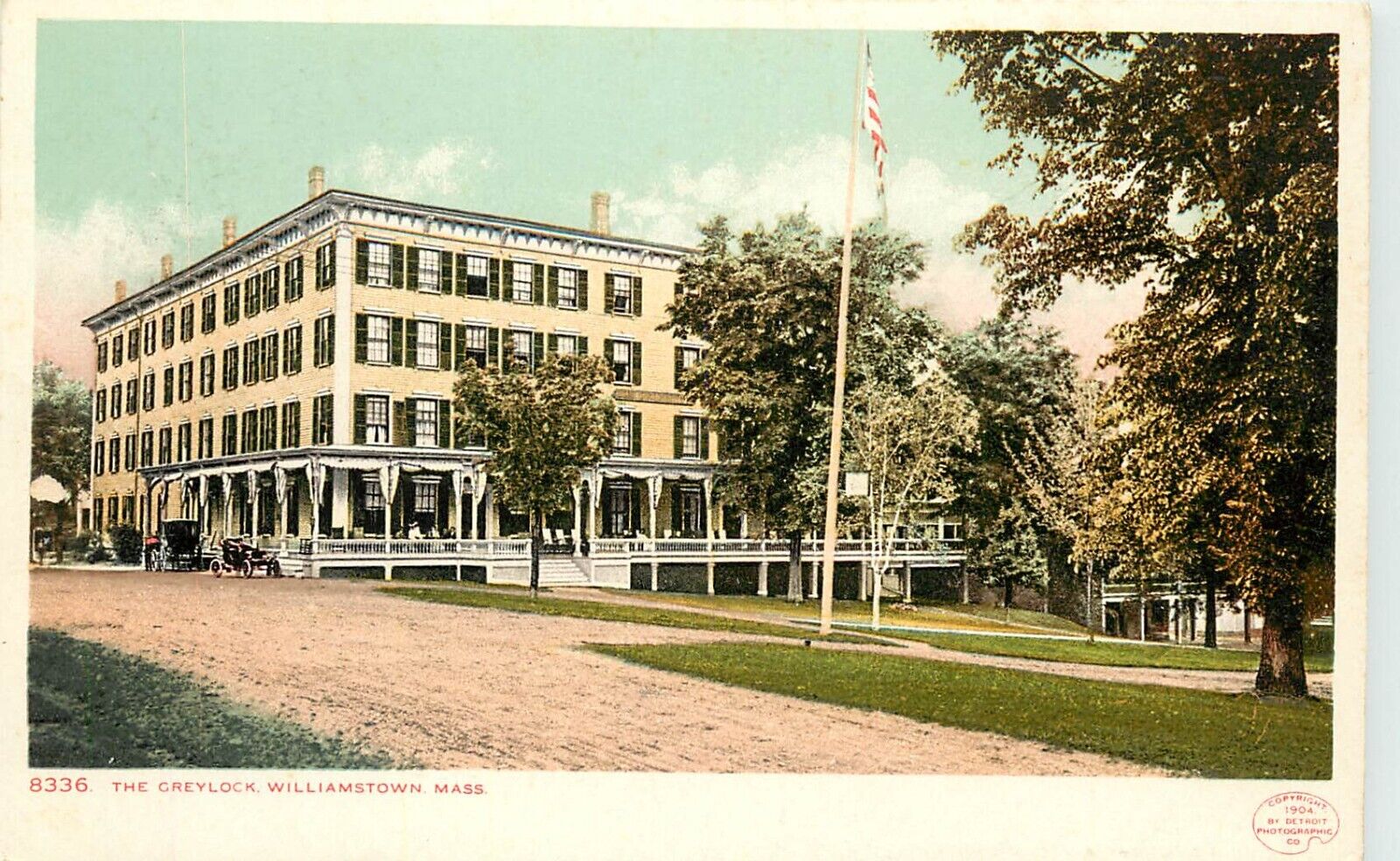 c1904 Detroit Postcard 8336. Greylock Hotel, Williamstown MA, Unposted Nice