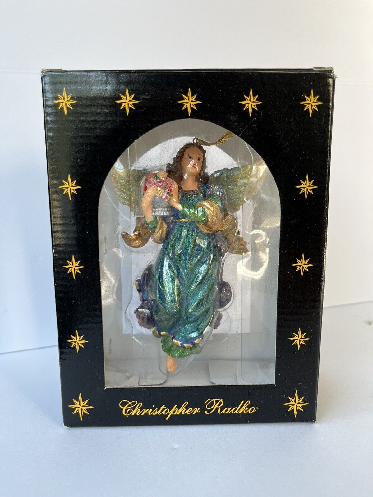 Christopher Radko Angel of Peace Christmas Ornament 00-1476-0 Resin in Box