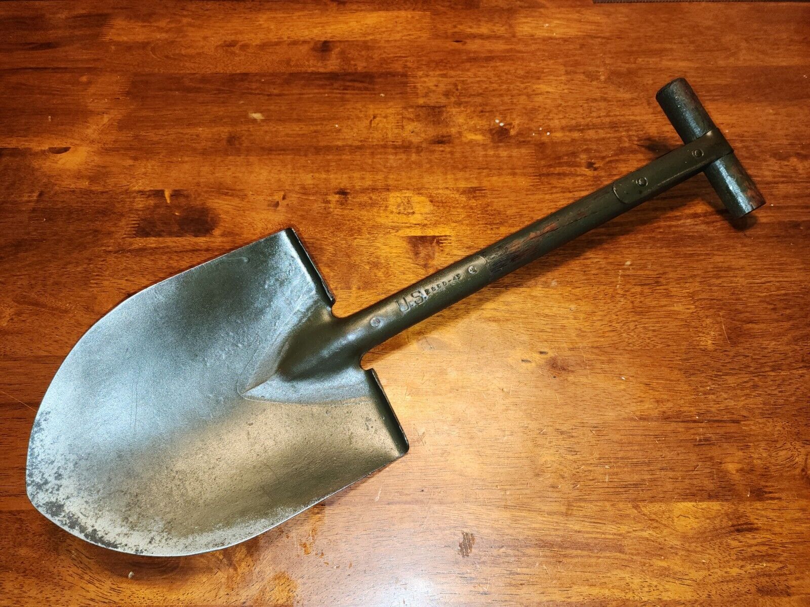 WW2 US Army IS & D  1943 Army Trench Shovel  T-Handle M1910 WWII Original