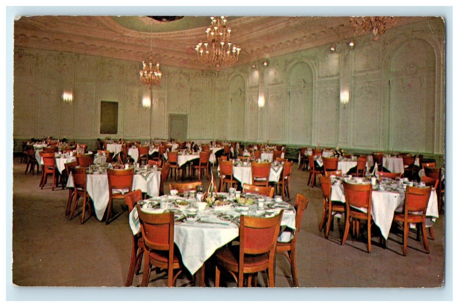 c1950\'s Old Manor Ball Room And Room Dining Grand Rapids Michigan MI Postcard