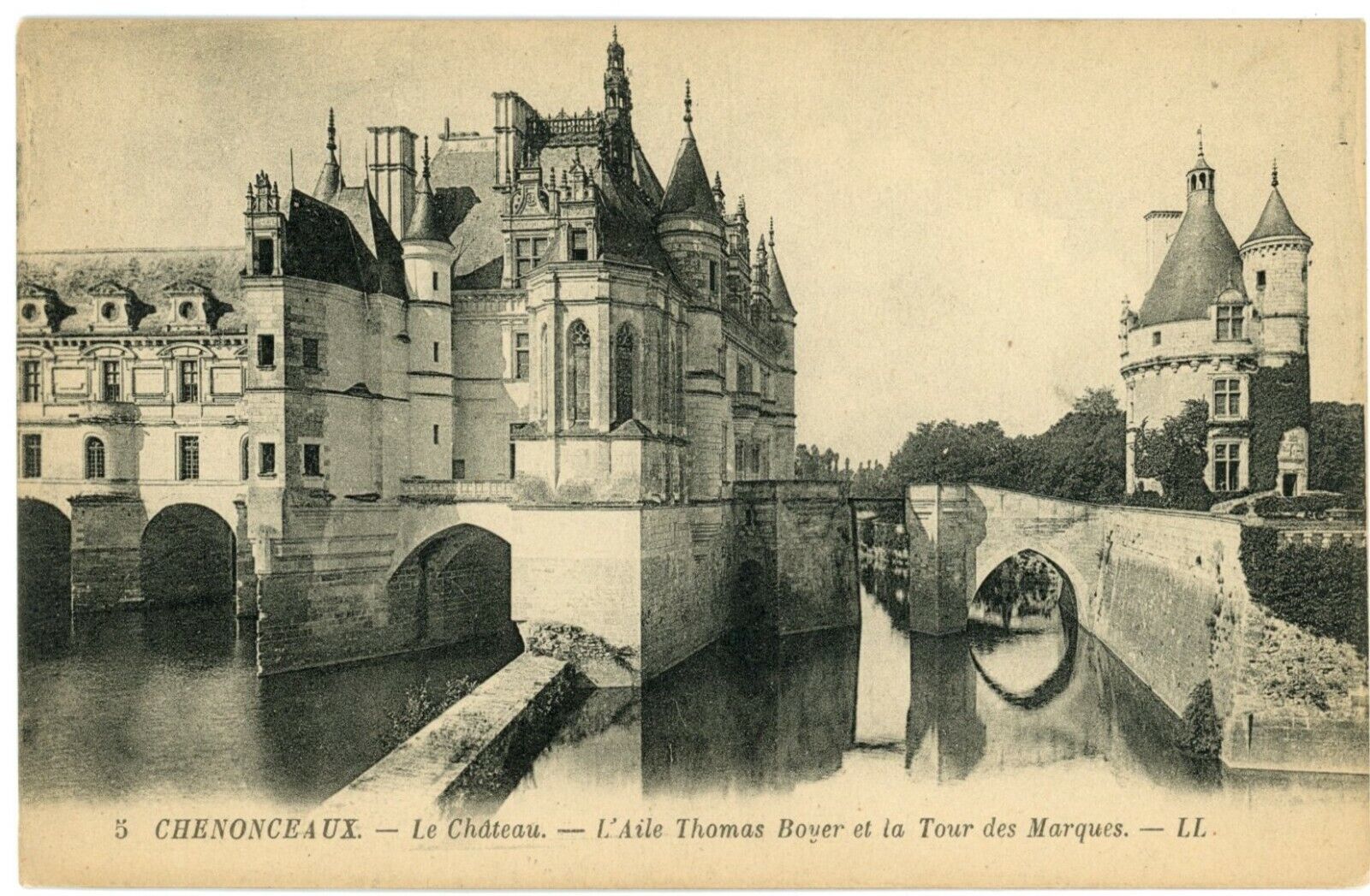 Chateau de Chenonceau, Thomas Bohier Bought To Marques Family, Loire Postcard
