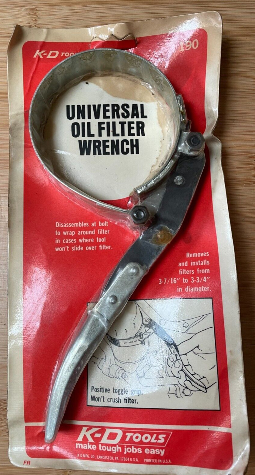 Vintage K-D Tools No. 190 Oil Filter Wrench Clamp NOS