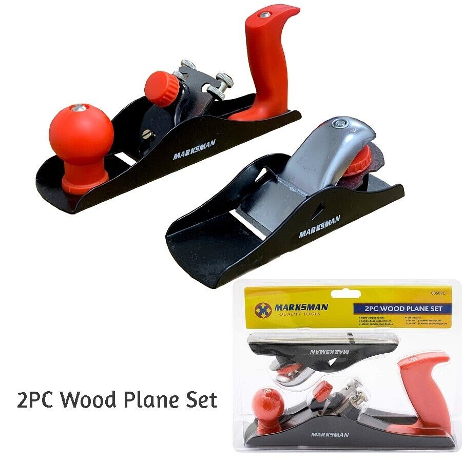 New 2PC Lightweight Wood Plane Set Tool Smoothing Woodwork Professional