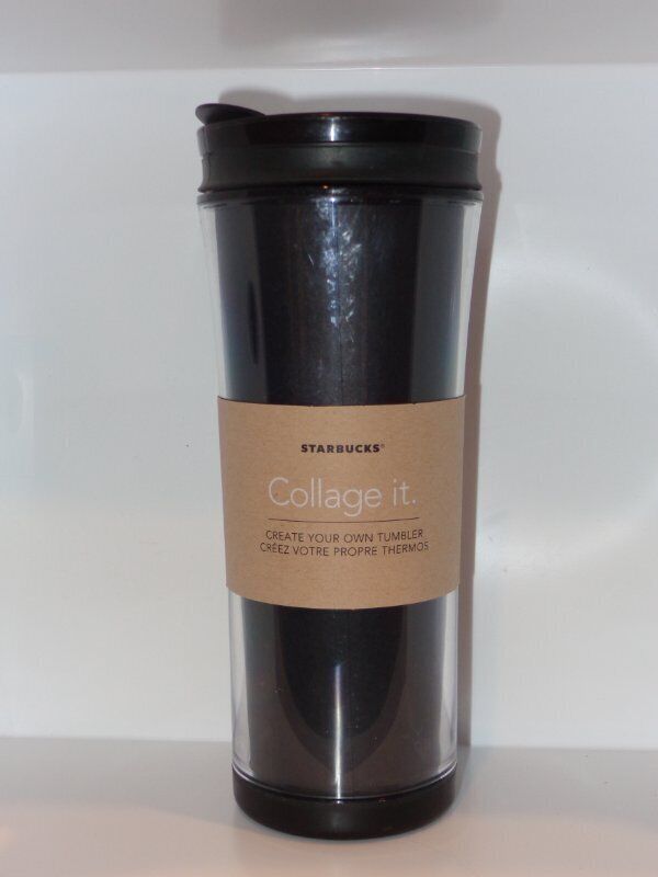 Starbucks Collage It Create Your Own Tumbler Black Acrylic 16 oz Travel Cup New 