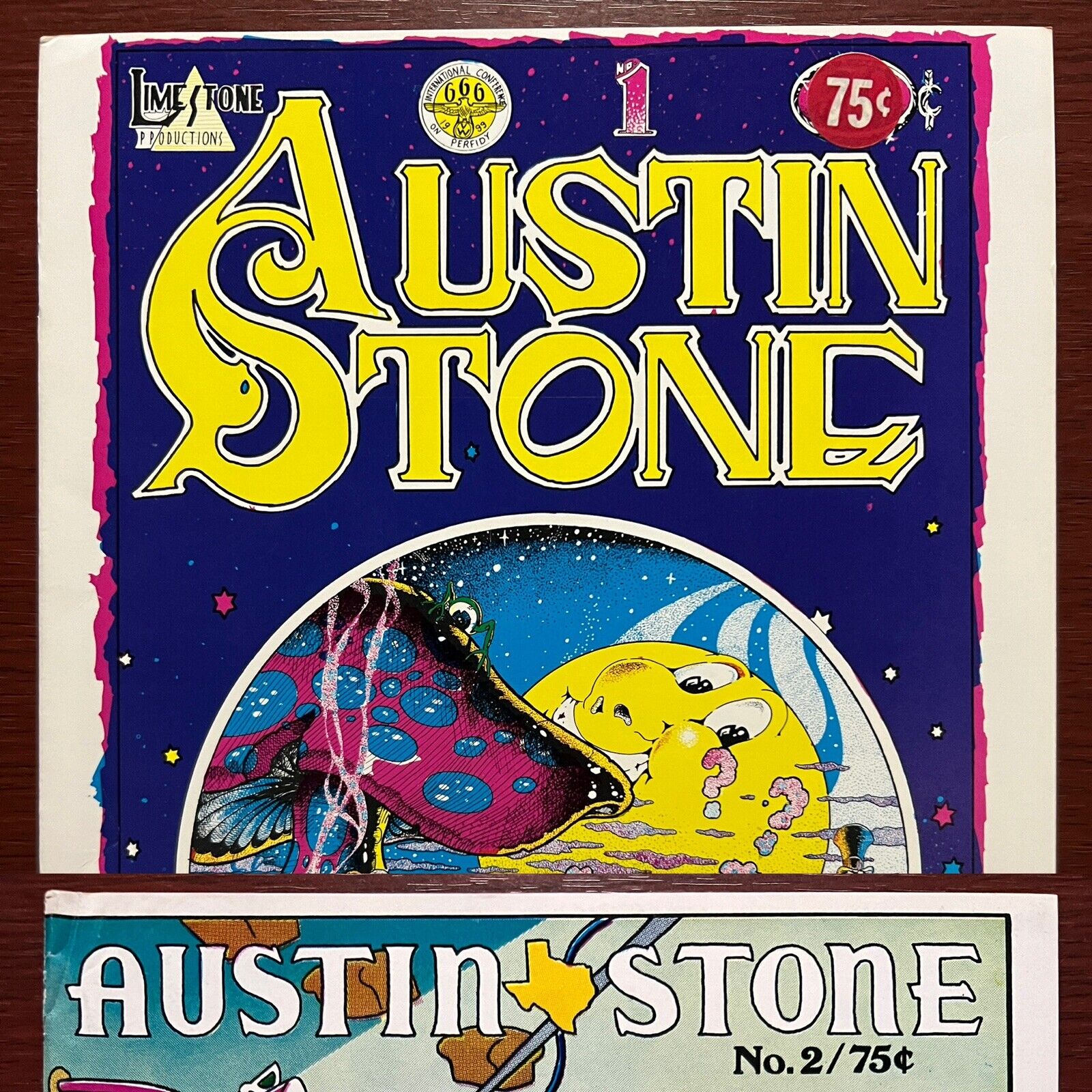 FULL SET Austin Stone #1 & 2 Underground Comix 1975 Texas Jim Franklin Armadillo