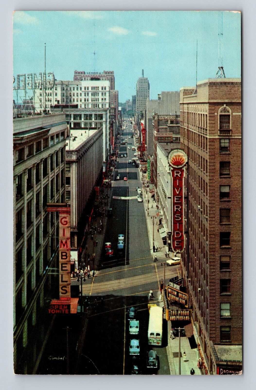 Milwaukee WI-Wisconsin, Wisconsin Avenue Looking West, Antique Vintage Postcard