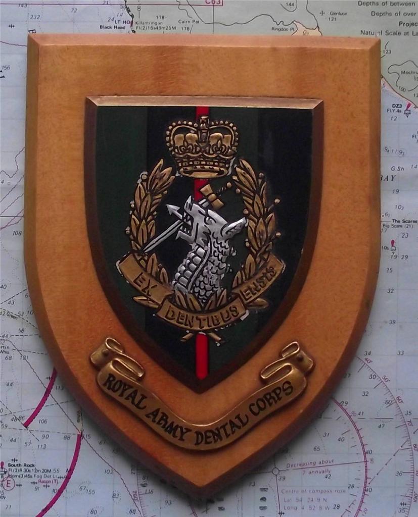c1960  Royal Army Dental Corps College School University Crest Shield Plaque