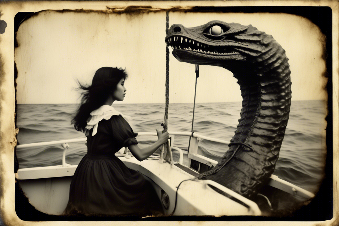 Woman Befriends Sea Serpent Caribbean_4