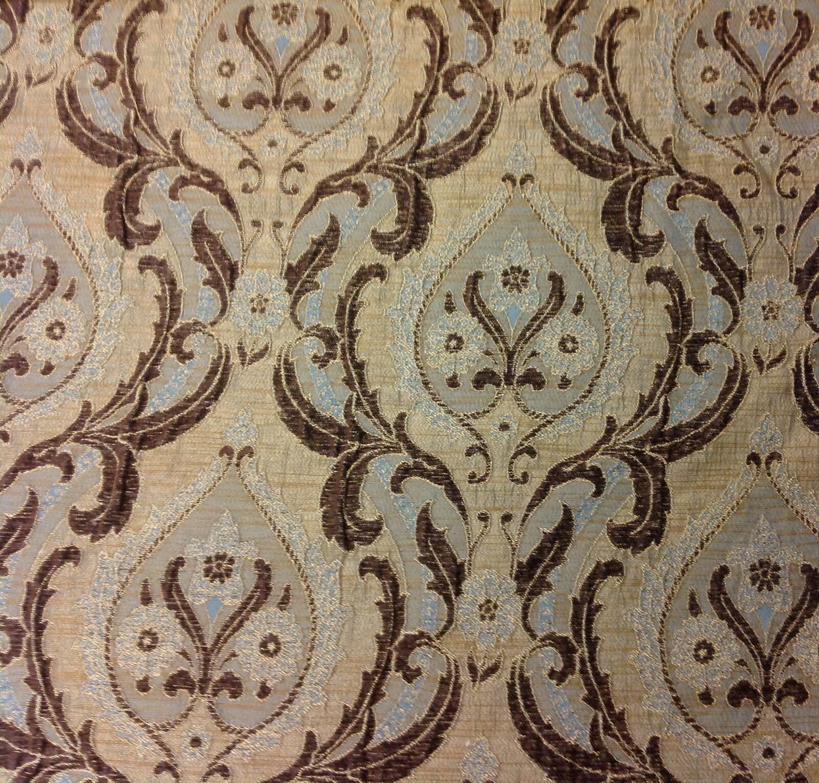 Kravet Couture Chenille Upholstery Fabric- Bronzed Damask Java 3.65 yd 28822-640