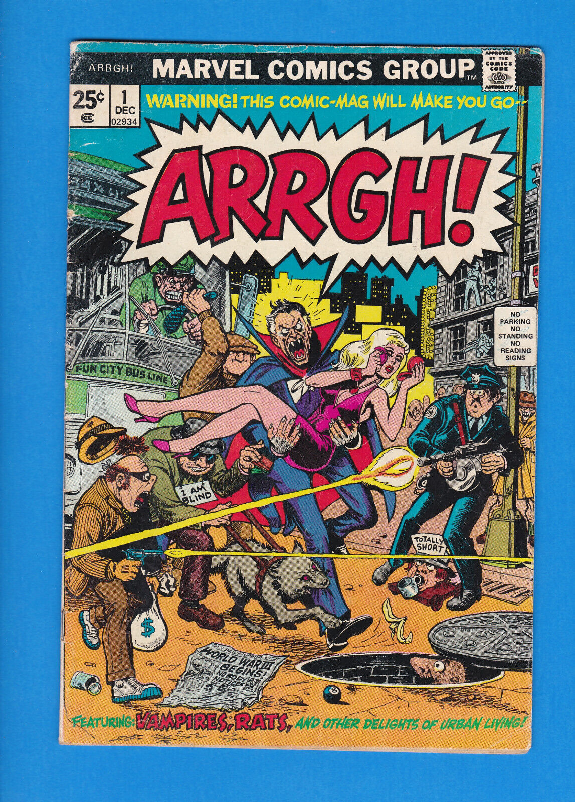 ARRGH #\'s 1 & 5 Marvel horror humor 1974 4.0/5.0