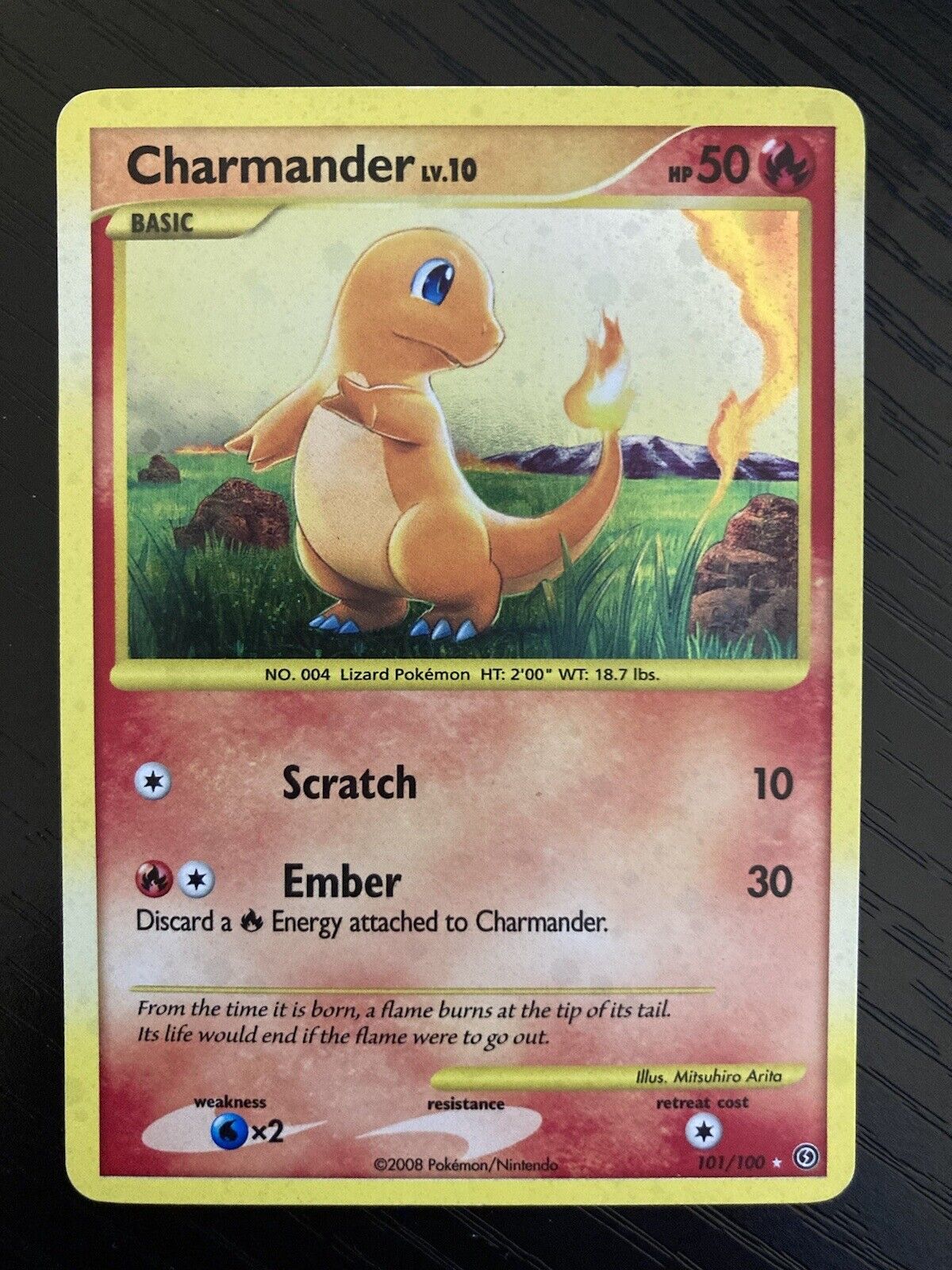 Charmander 101/100 Stormfront Holo Secret Rare Pokemon Card