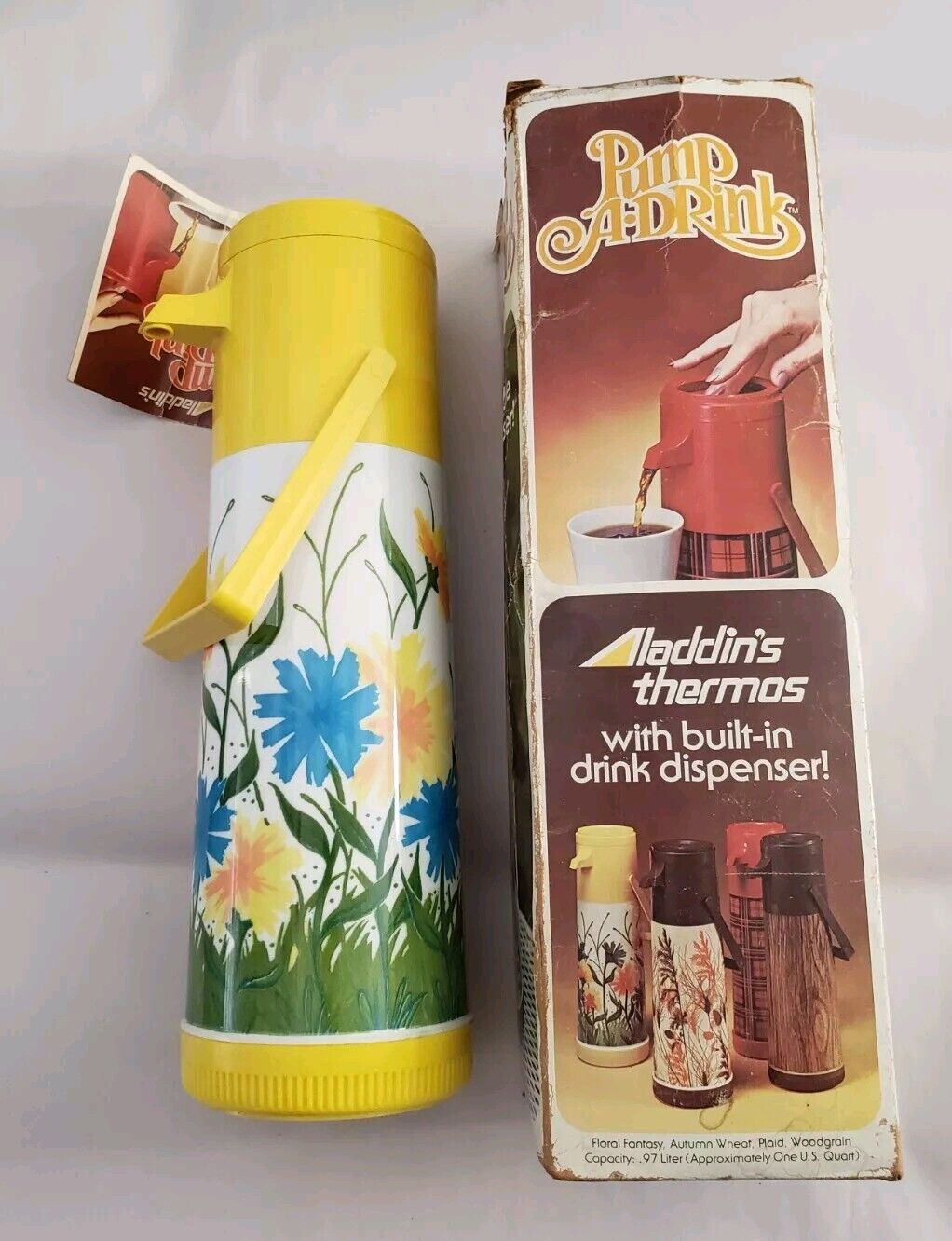 Vintage Alladin's Pump-A-Drink Insulated Drink Dispenser Thermos P150