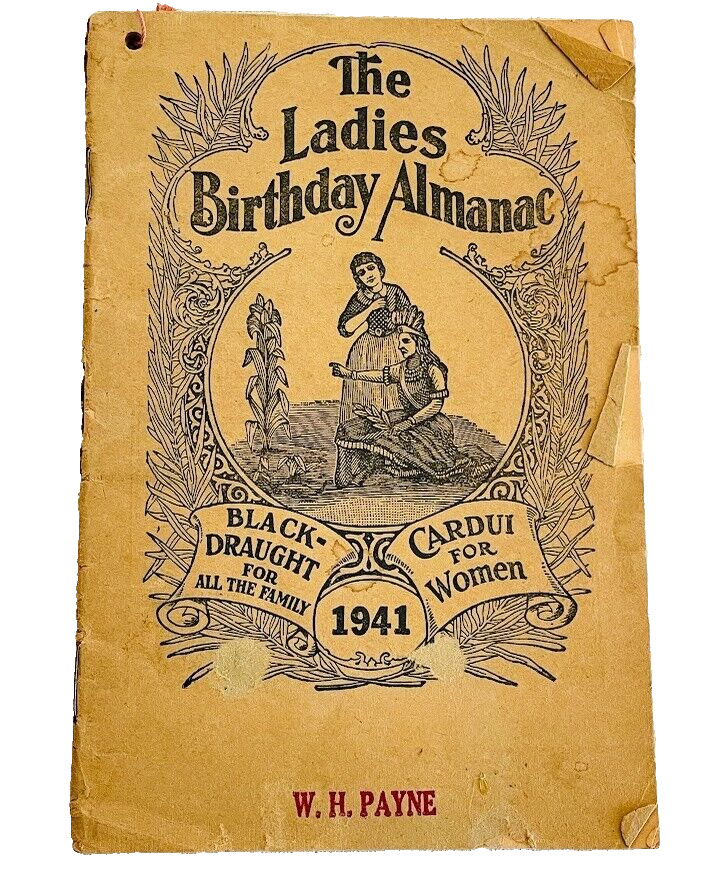 THE LADIES BIRTHDAY ALMANAC 1941 VINTAGE MEDICINAL ADVERTISING Collectible Book