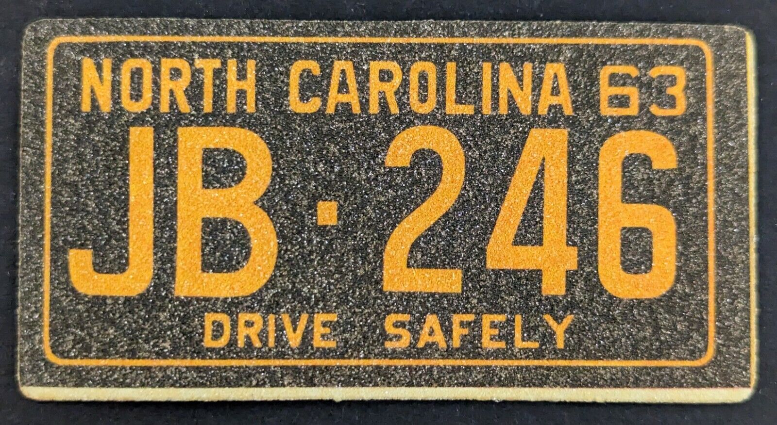Vintage 1963 North Carolina License Plate Wheaties Sticker Card