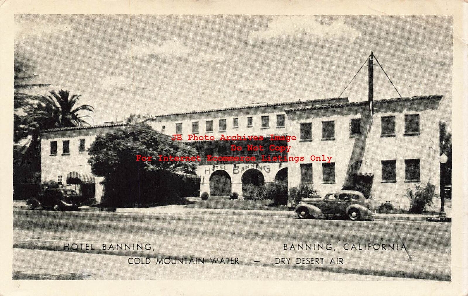 CA, Banning, California, Banning Hotel, Highway 99, 1940s Cars