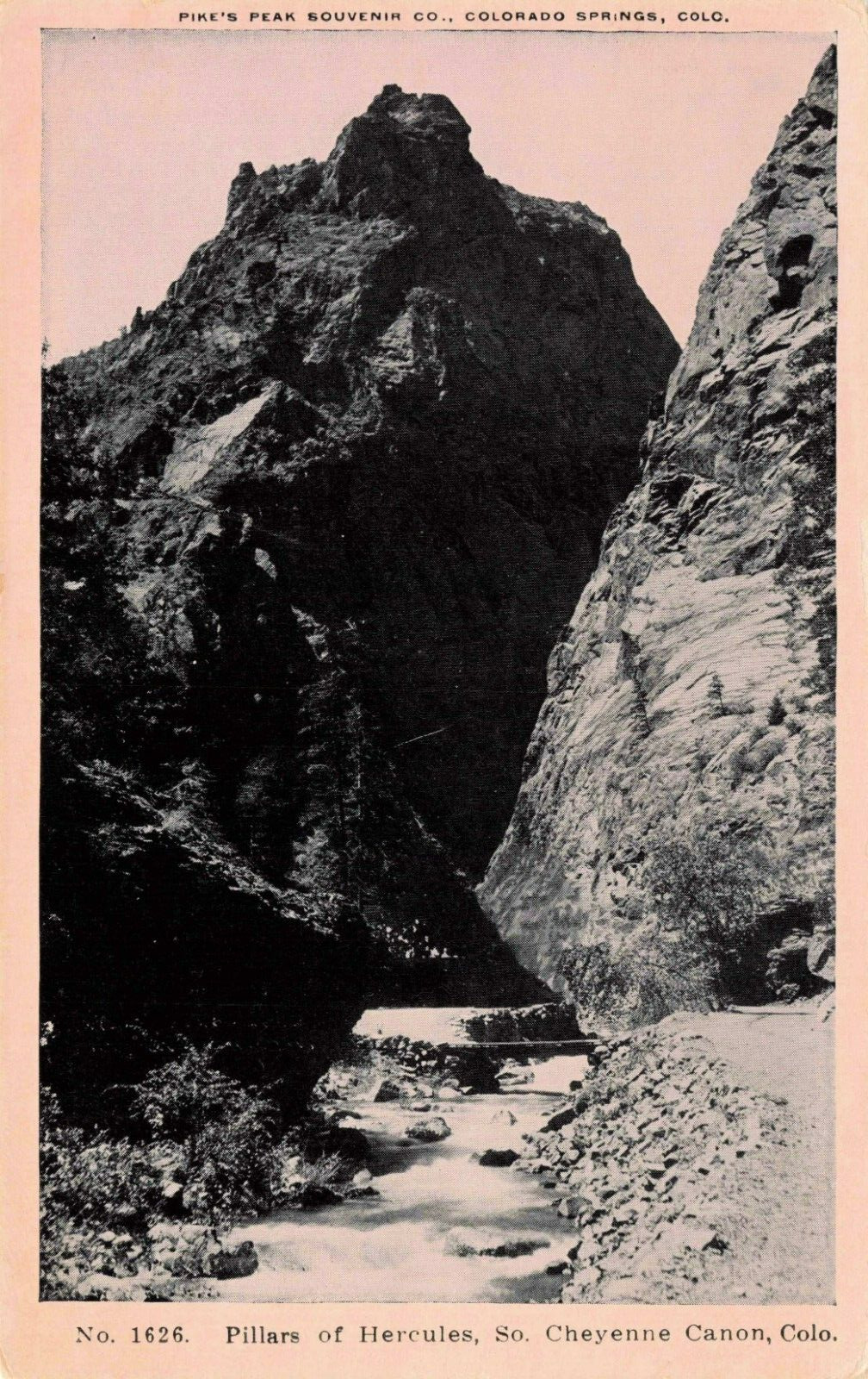 Postcard Pillars of Hercules, South Cheyenne Canon, Colorado CO Vintage