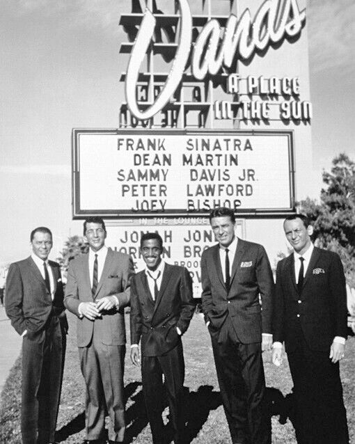 FAMOUS RAT PACK Glossy 5x7 Photo Frank Sinatra Dean Martin Sammy Davis Print