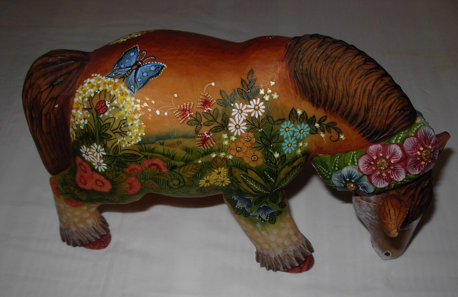 2007 Folk Art DeBrekht Forest Family \'In Full Bloom\' Horse Figurine LE 385/1200