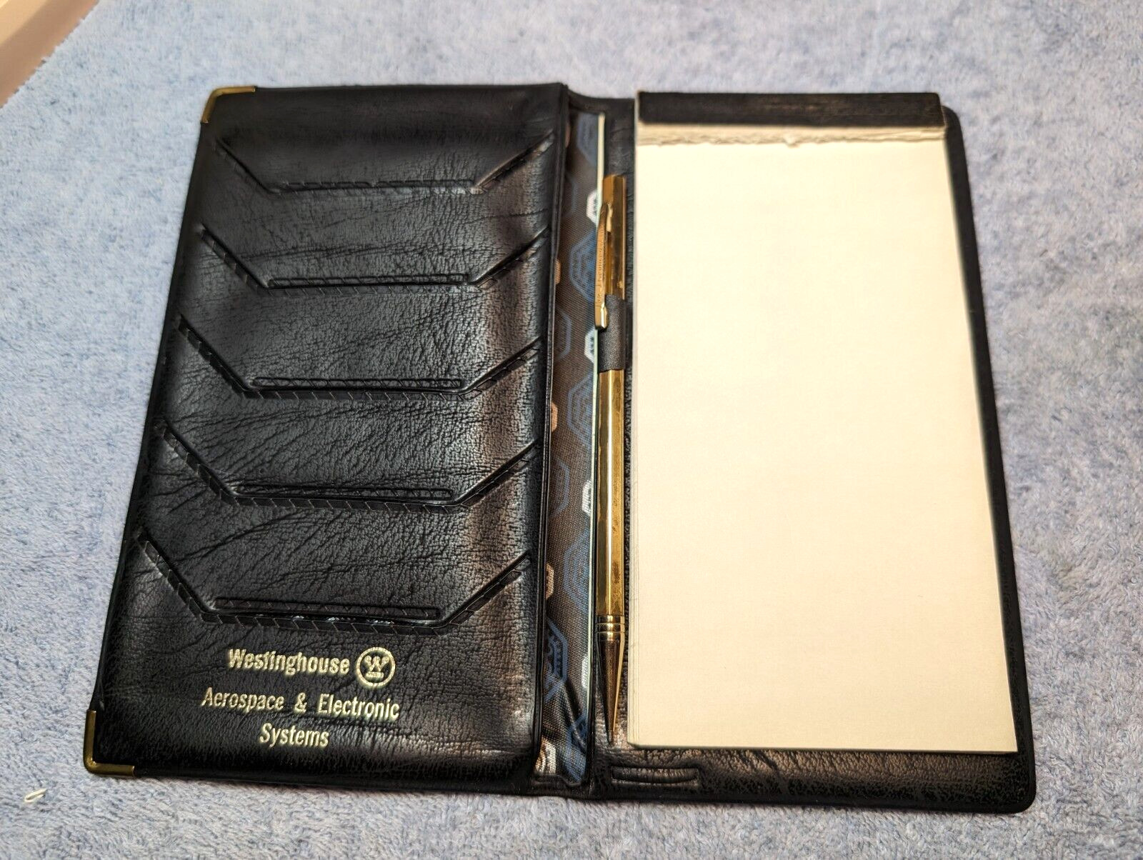 Vintage Westinghouse Aerospace & Electronics Systems Note pad - Leather