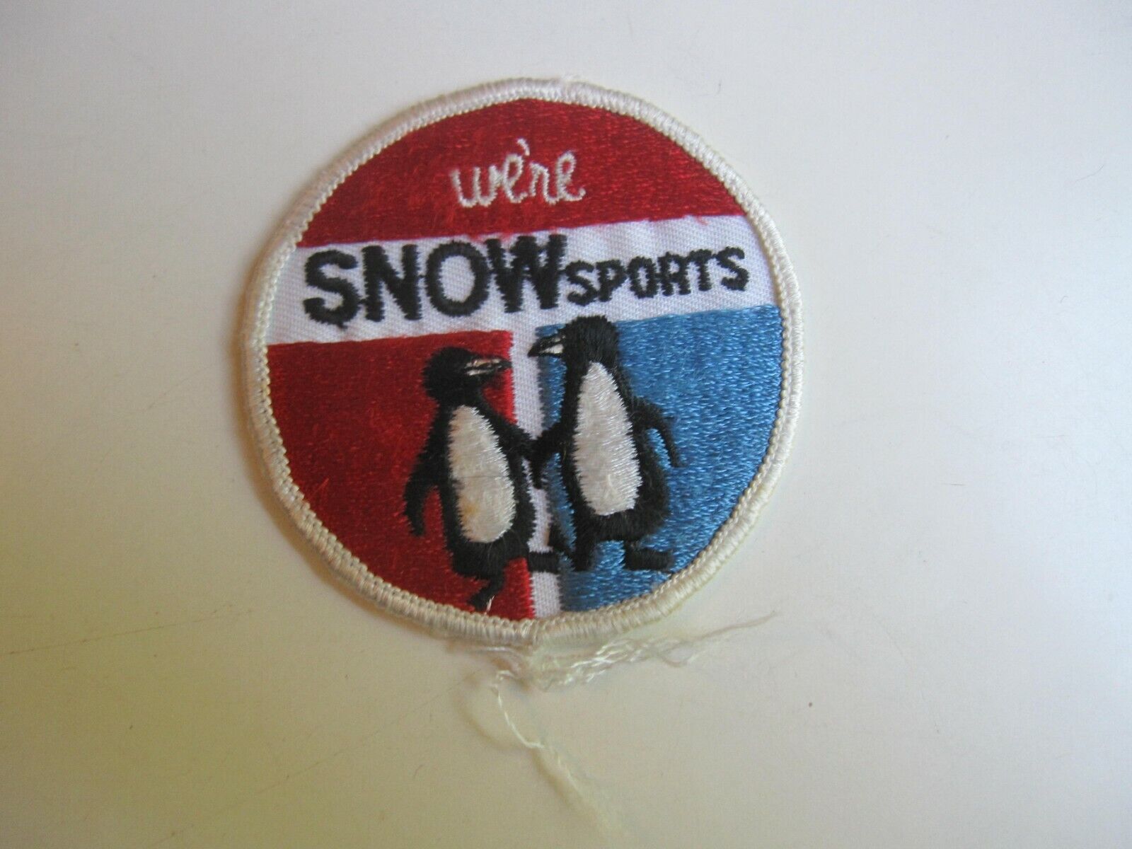 Vintage We\'re Snow Sports Penguins Cloth Patch BIS