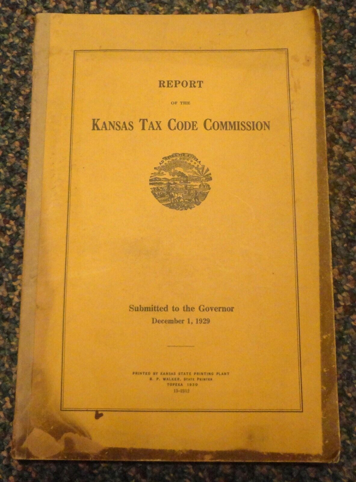 1929 Report Of The Kansas Tax Code Commission