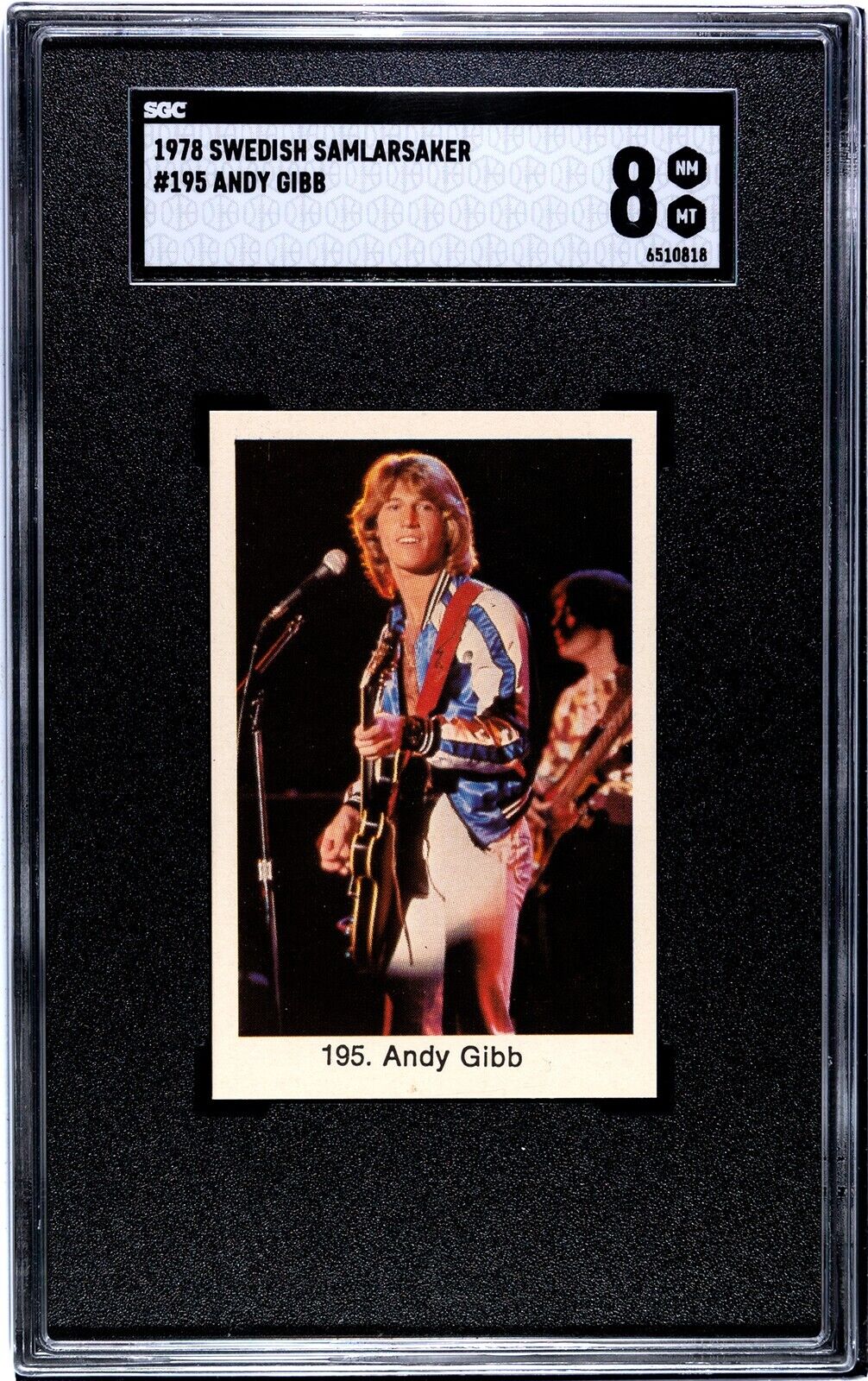 1978 Swedish Samlarsaker Period After Number Andy Gibb #195 SGC 8