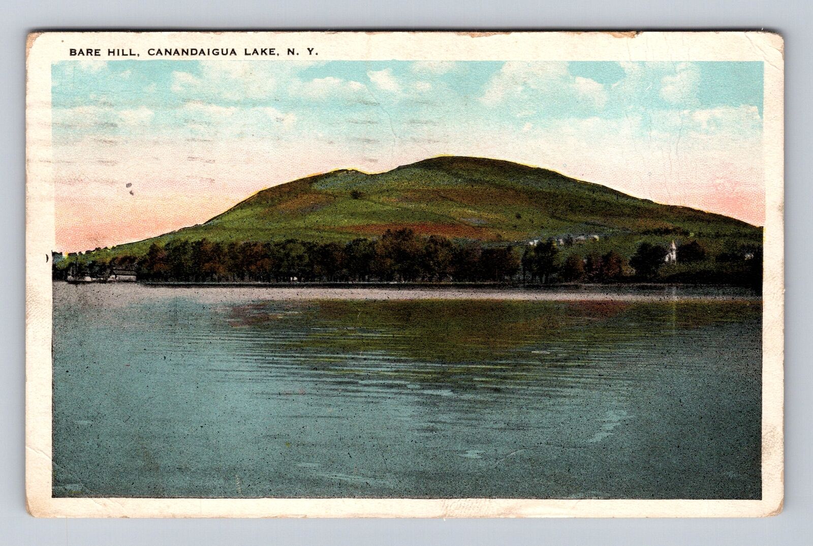 Canandaigua Lake NY- New York, Bare Hill, Antique, Vintage c1928 Postcard
