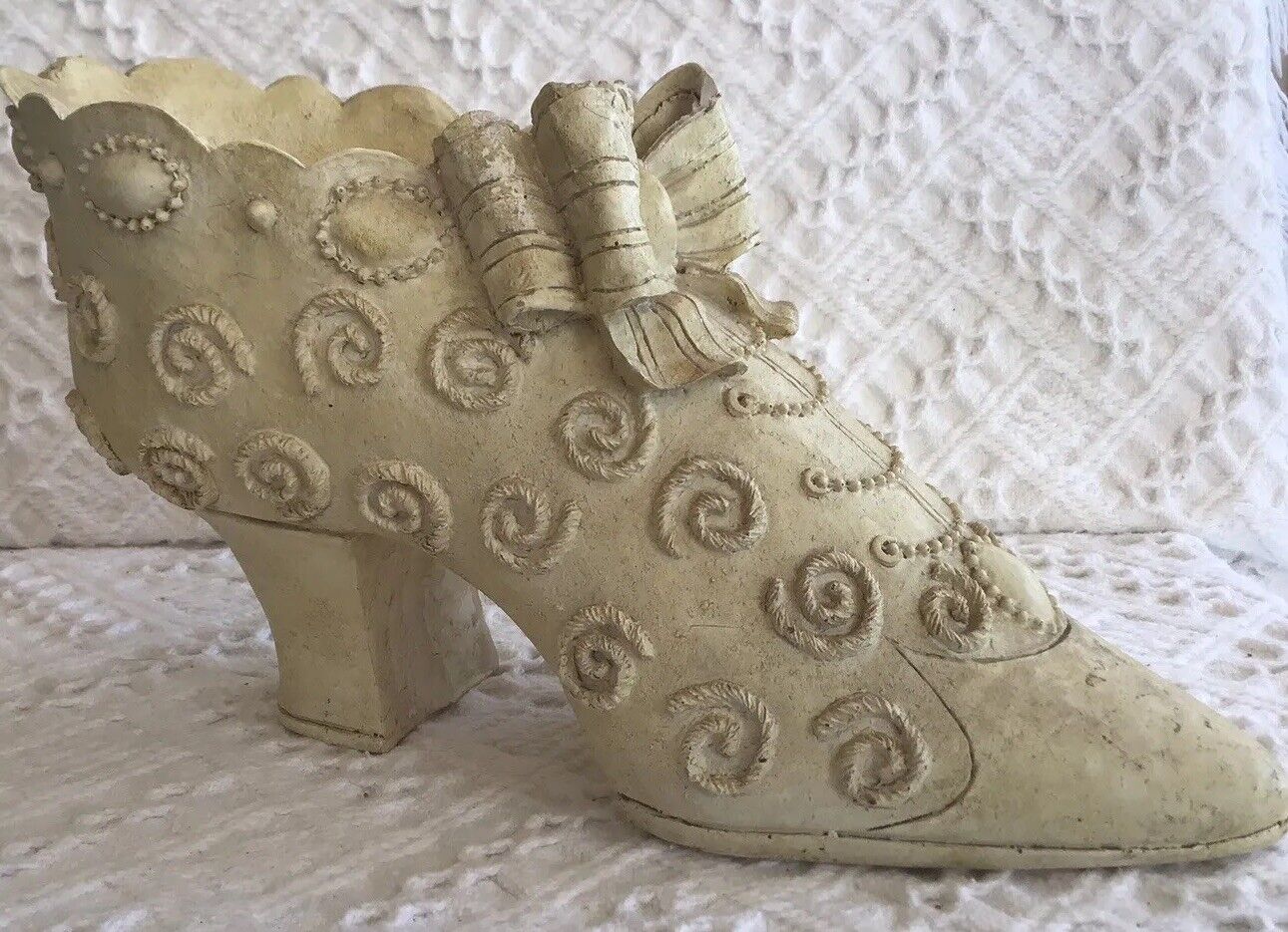 10.5” Shabby Chic Victorian/Edwardian? Shoe Boot Style Planter