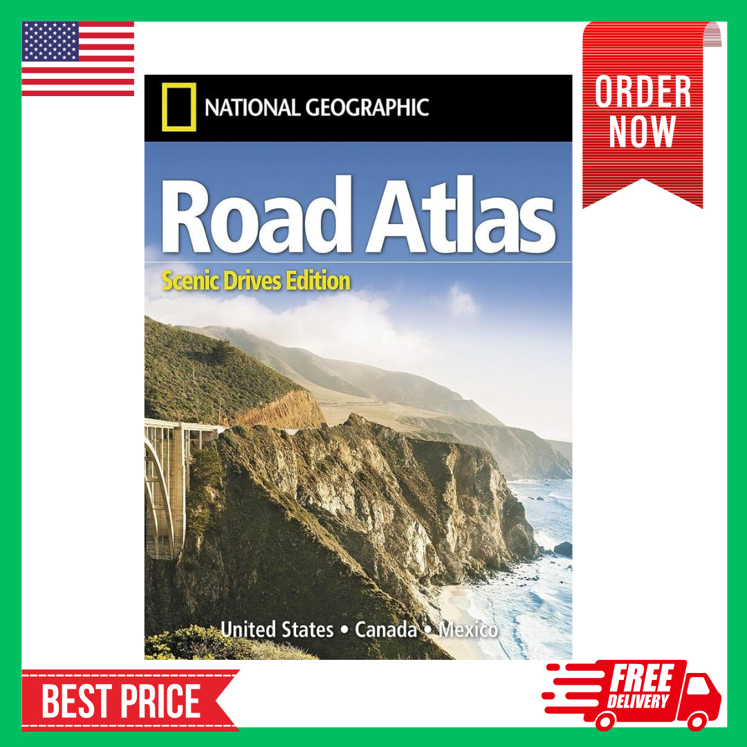 ✅National Geographic Road Atlas 2024 Scenic Drives Travel Map US Canada Mexico.✅