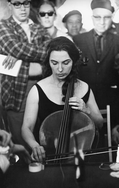 Charlotte Moorman Plays Cello 1967 OLD PHOTO