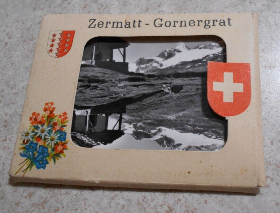 Switzerland souvenir photo pack Zermatt-Gornergrat Swiss Alps Matterhorn vintage