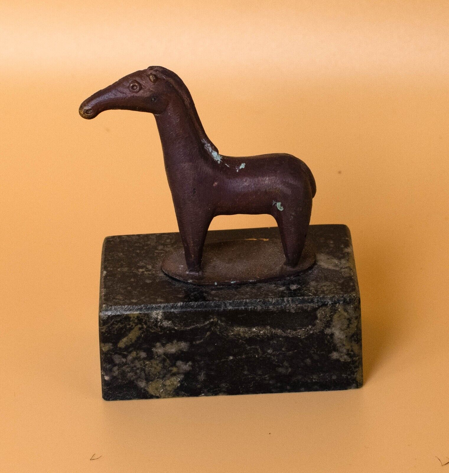 Horse Figure, Solid Bronze, Unique Antique Piece. Rare Find.