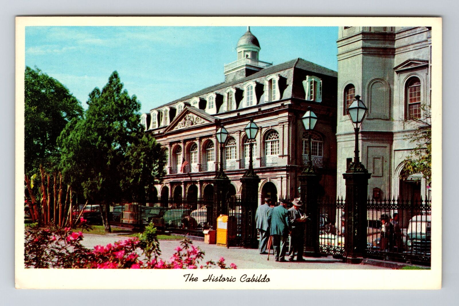 New Orleans LA-Louisiana, Cabildo, Jackson Square Vintage Souvenir Postcard