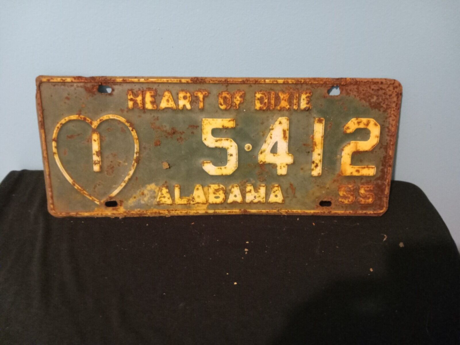 Vintage Alabama license plate Rare 1955
