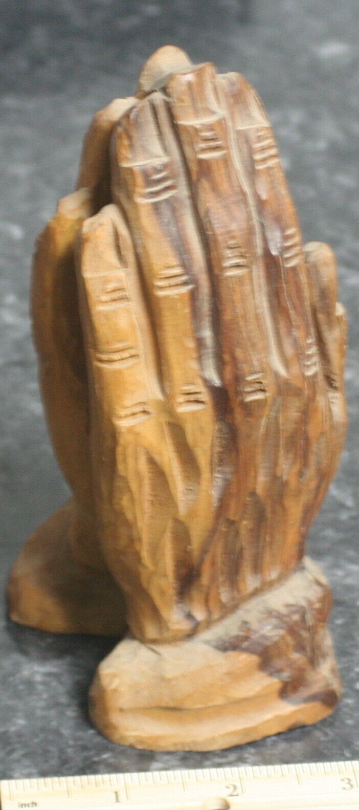 Vintage Olive wood carved praying hands