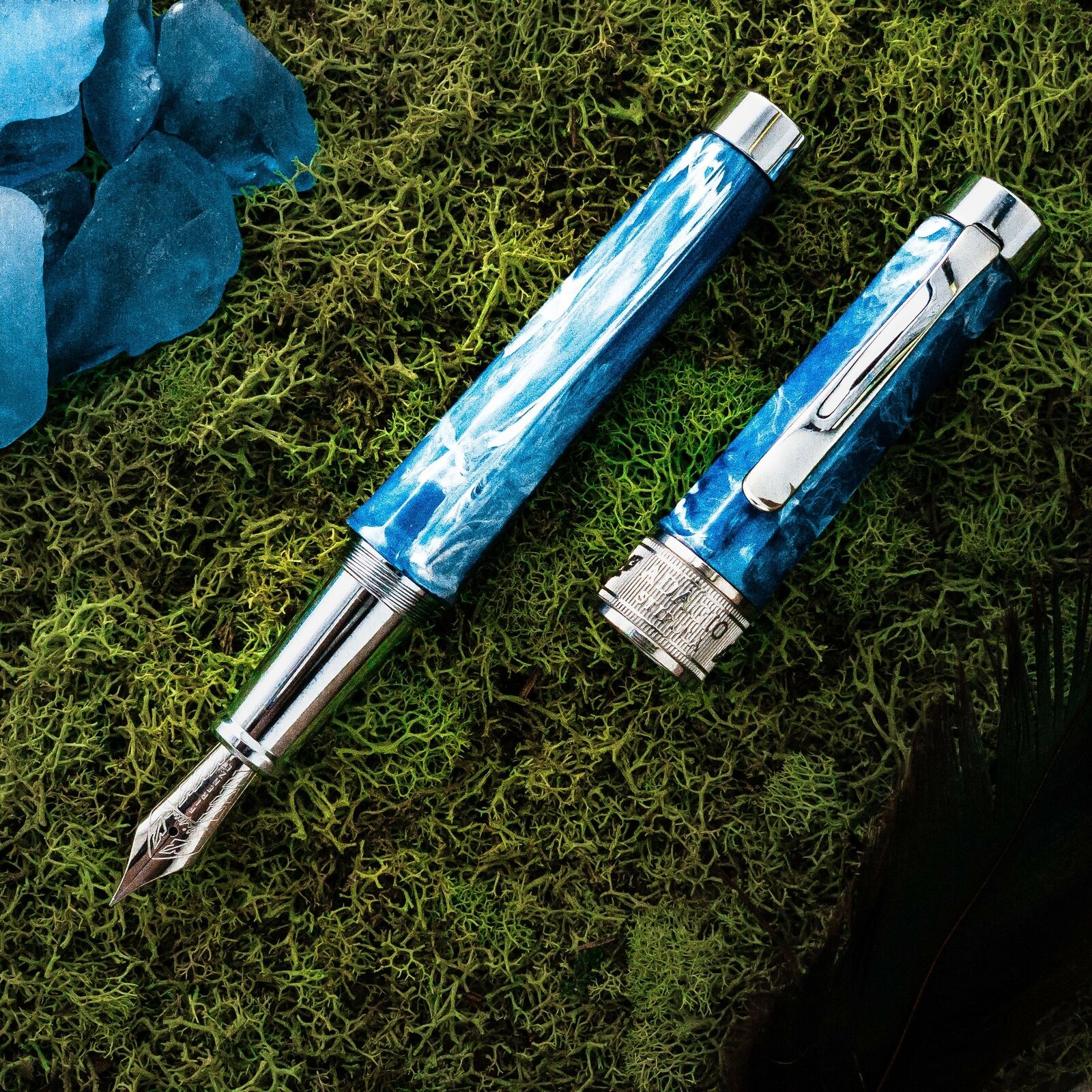 Stipula Adagio Fountain Pen, Blue Cave, Brand New In Box, Made In Italy