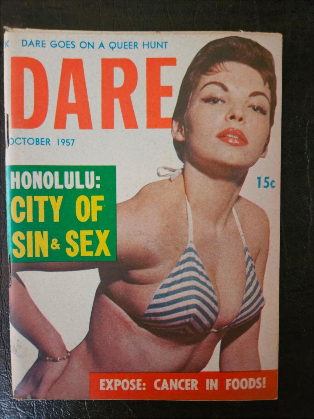 Dare magazine October 1957 pocket-size pin up Carol Swartz Carmon Phillips VG