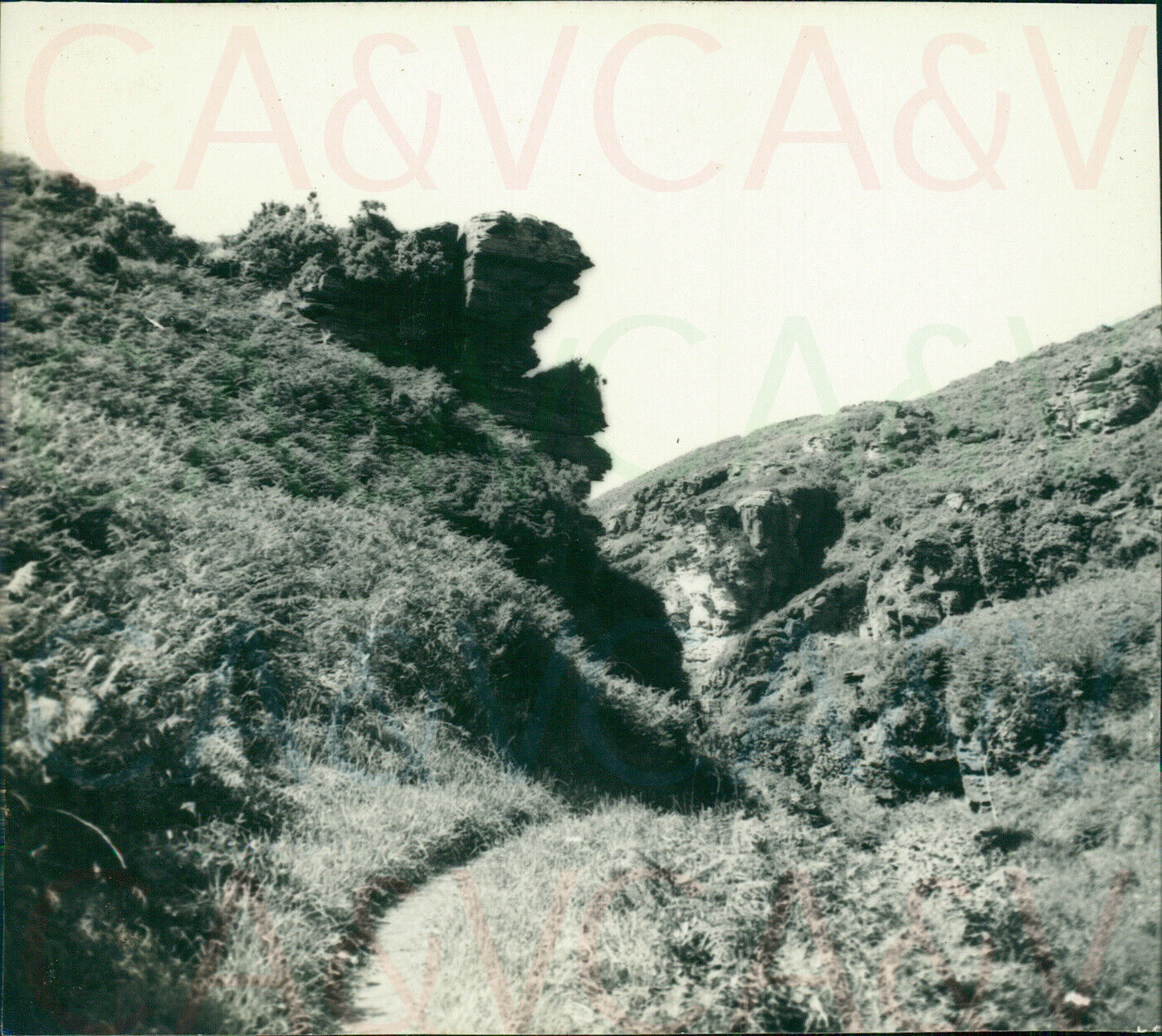 1954 Cornwall Tintagel Rocky Valley Original 3.5x3\