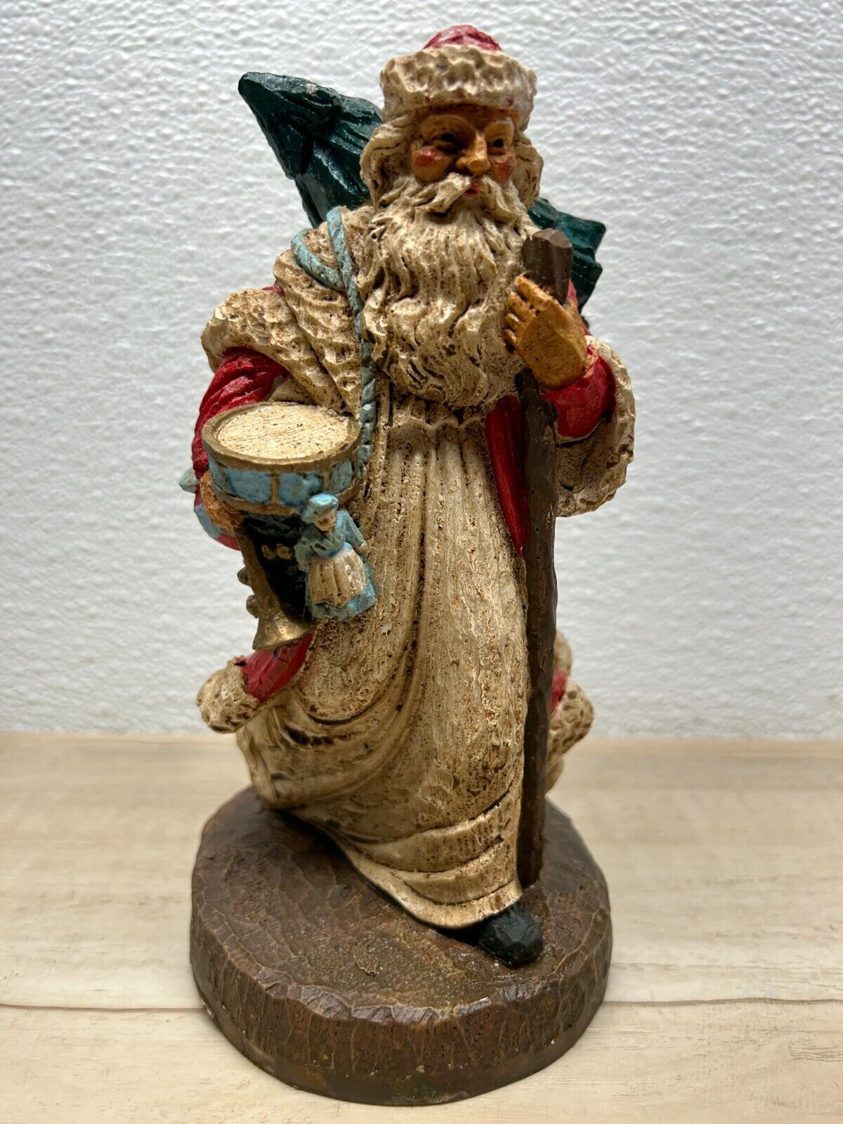 Vtg 1980s Old World Santa Figurines Collection Hand Painted Resin Figurine